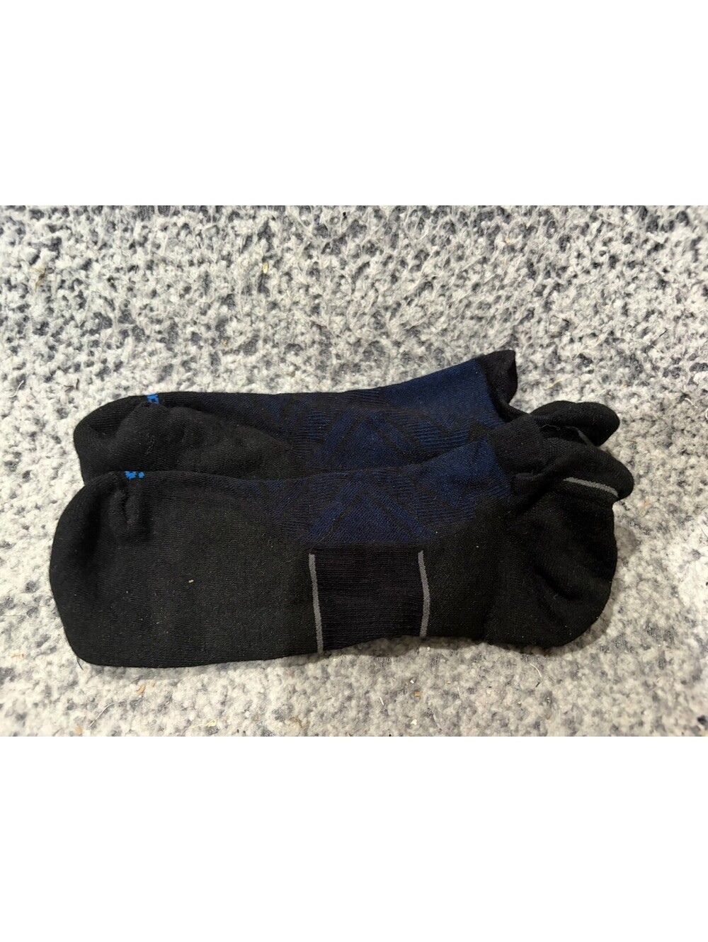 Smartwool XL Merino Wool Running Socks Low Ankle Black Blue NWOT